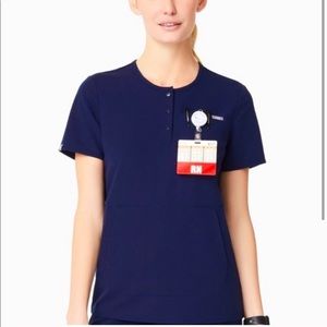 Figs Arura Scrub Top XXS, Navy, discontinued style